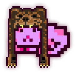 ponderware - MoonCat Acclimator (Wrapped) - MoonCat #242: Pixel (accessorized) - NFT # 242