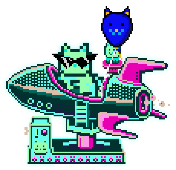 ponderware - MoonCat Acclimator (Wrapped) - MoonCat #25431: 0x00ba86f9ed (accessorized) - NFT # 25431