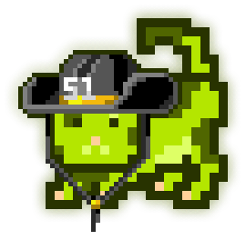 ponderware - MoonCat Acclimator (Wrapped) - MoonCat #51: Mr. Green (accessorized) - NFT # 51