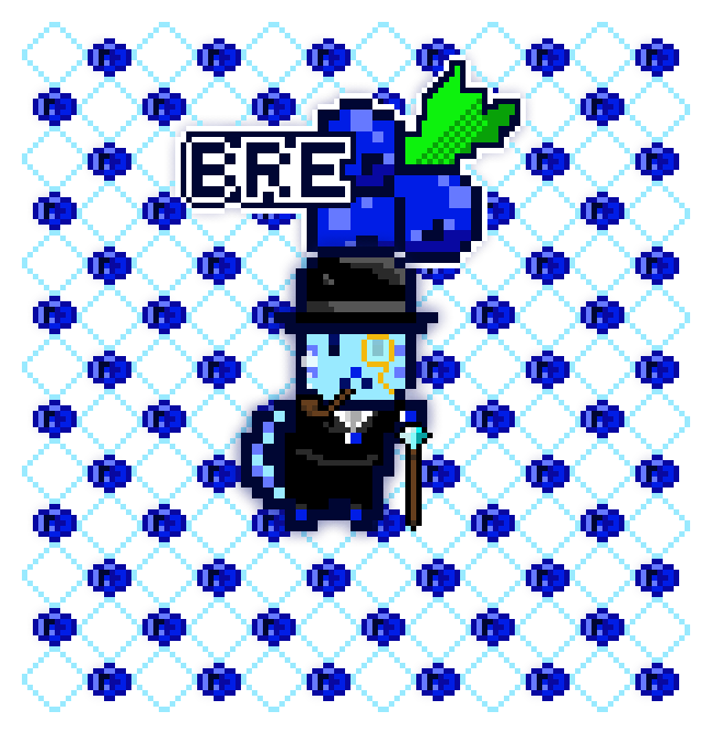 ponderware - MoonCat Acclimator (Wrapped) - MoonCat #75: Blueberry (accessorized) - NFT # 75